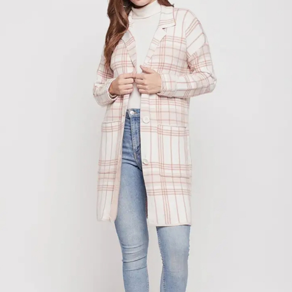 NWT Women's Nine West long cardigan, XS Dusty pink